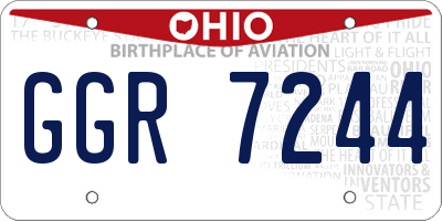 OH license plate GGR7244
