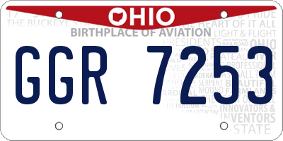 OH license plate GGR7253