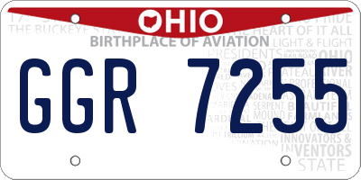 OH license plate GGR7255