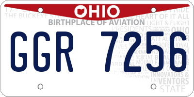 OH license plate GGR7256