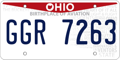 OH license plate GGR7263