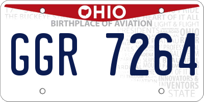 OH license plate GGR7264