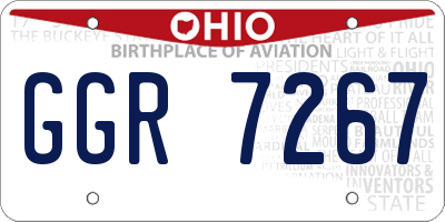 OH license plate GGR7267