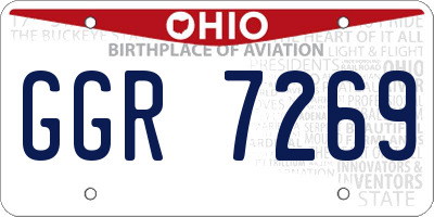 OH license plate GGR7269