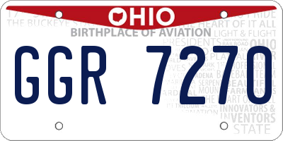 OH license plate GGR7270