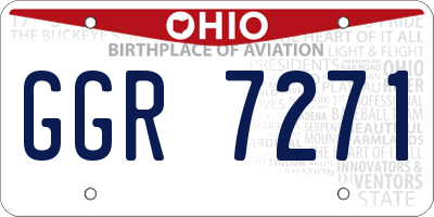 OH license plate GGR7271