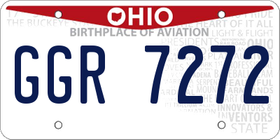 OH license plate GGR7272