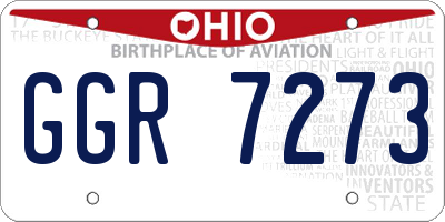 OH license plate GGR7273