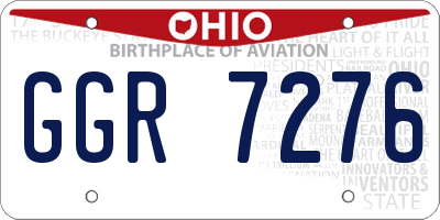 OH license plate GGR7276