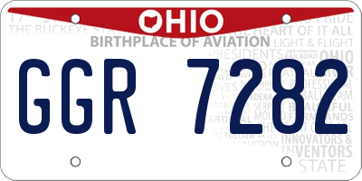 OH license plate GGR7282
