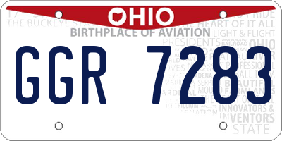 OH license plate GGR7283