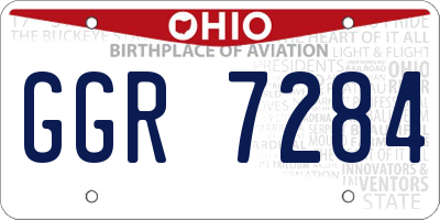 OH license plate GGR7284