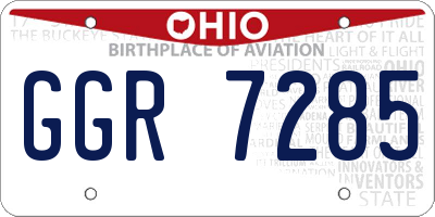 OH license plate GGR7285