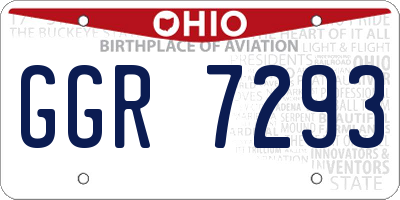 OH license plate GGR7293