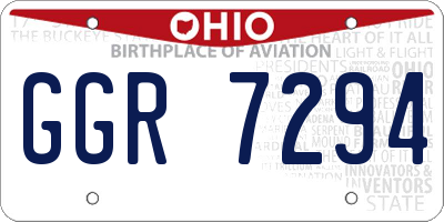 OH license plate GGR7294