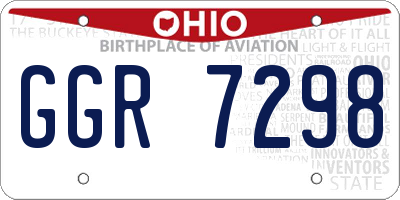 OH license plate GGR7298