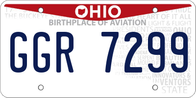 OH license plate GGR7299