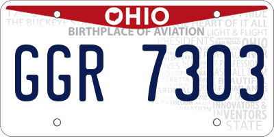 OH license plate GGR7303