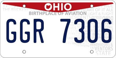 OH license plate GGR7306