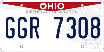OH license plate GGR7308