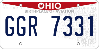 OH license plate GGR7331