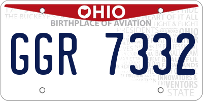OH license plate GGR7332