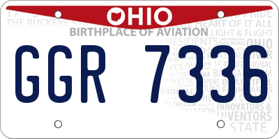 OH license plate GGR7336