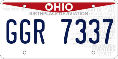 OH license plate GGR7337