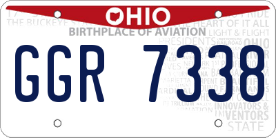 OH license plate GGR7338