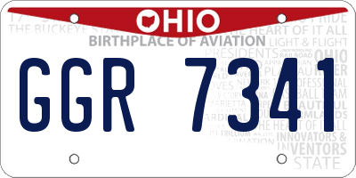 OH license plate GGR7341