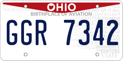 OH license plate GGR7342
