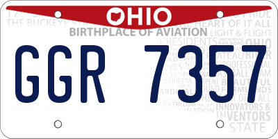 OH license plate GGR7357
