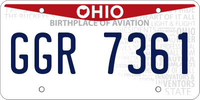 OH license plate GGR7361