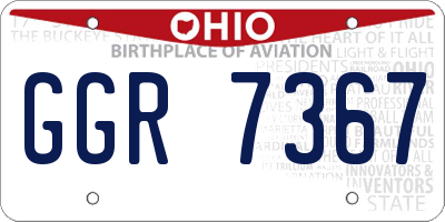 OH license plate GGR7367