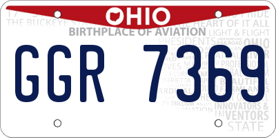 OH license plate GGR7369
