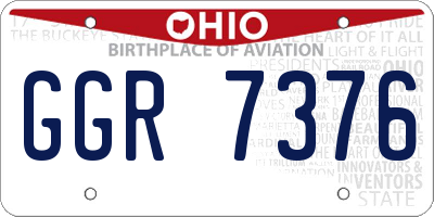OH license plate GGR7376