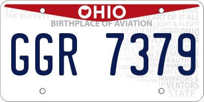 OH license plate GGR7379