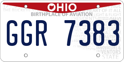 OH license plate GGR7383