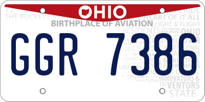 OH license plate GGR7386