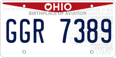 OH license plate GGR7389