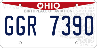OH license plate GGR7390