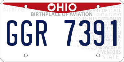 OH license plate GGR7391