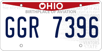 OH license plate GGR7396