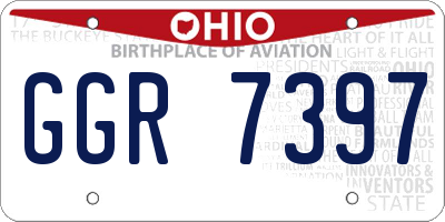 OH license plate GGR7397