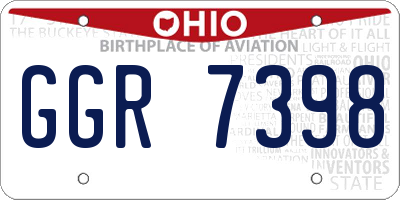 OH license plate GGR7398