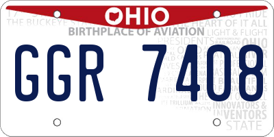 OH license plate GGR7408
