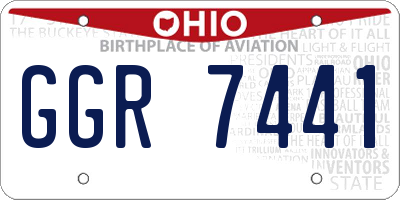 OH license plate GGR7441