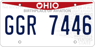 OH license plate GGR7446