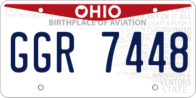 OH license plate GGR7448