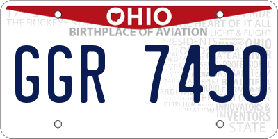 OH license plate GGR7450
